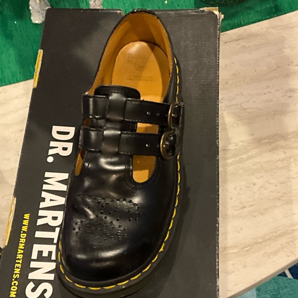 Dr. Martens Black Leather Buckle Shoes - Picture 3 of 10